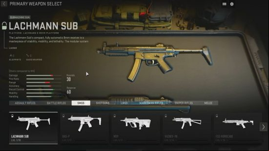 The best Modern Warfare 2 SMGs: the MP5 sits in a cushioned gun case
