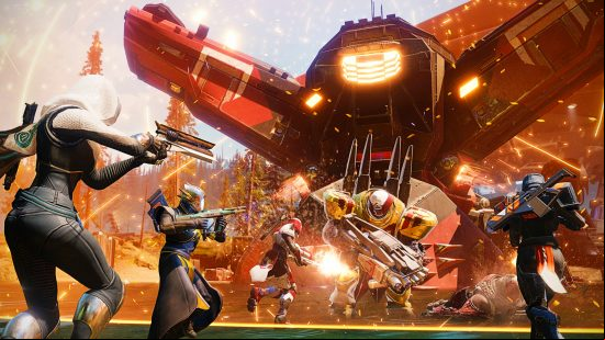 Destiny 2 monetisation - several Guardians fight Cabal forces
