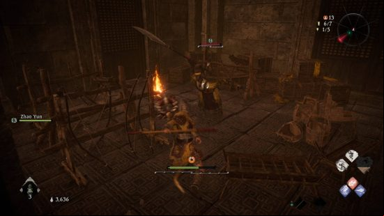 Wo Long Dragon's Vein Crystals Essences locations - The location of the Two Chivalrous Heroes Dragon's Vein inside a blacksmiths, guarded by a zombie.