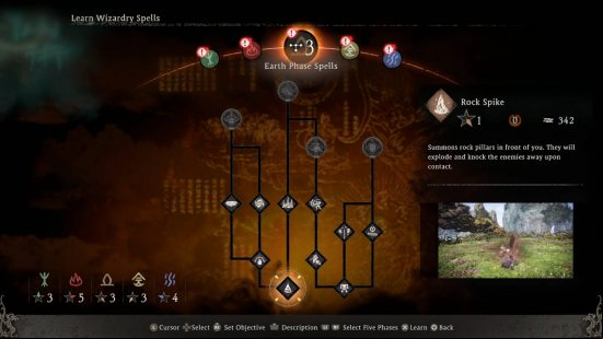 Wo Long best spells - the Earth spell tree.