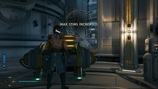 A ginger Jedi stands over an open treasure chest in Star Wars Jedi Survivor.