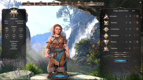Baldur's Gate 3 barbarian build: strength is important for this build