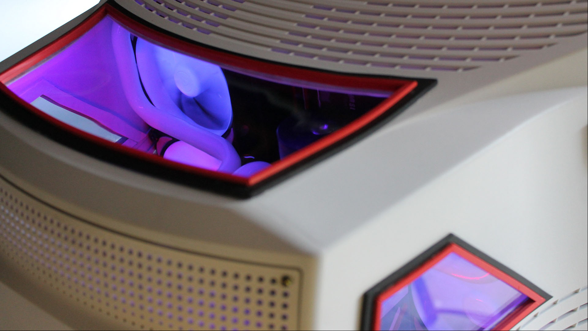 The inside of the gaming PC in a CRT monitor