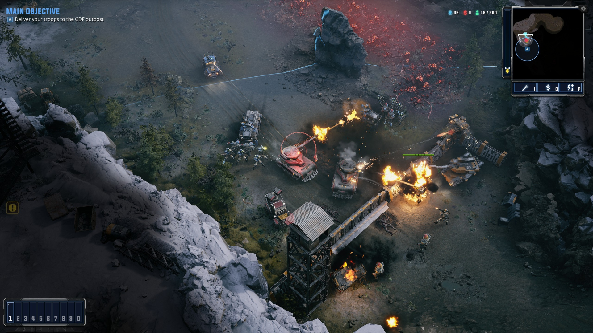Tempest Rising Steam RTS game: An army fighting in Steam RTS game Tempest Rising