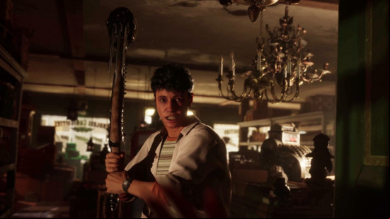 Jaime holds Azeroth's Axe in the Curiosity Shop, one of the The Casting of Frank Stone DBD easter eggs.