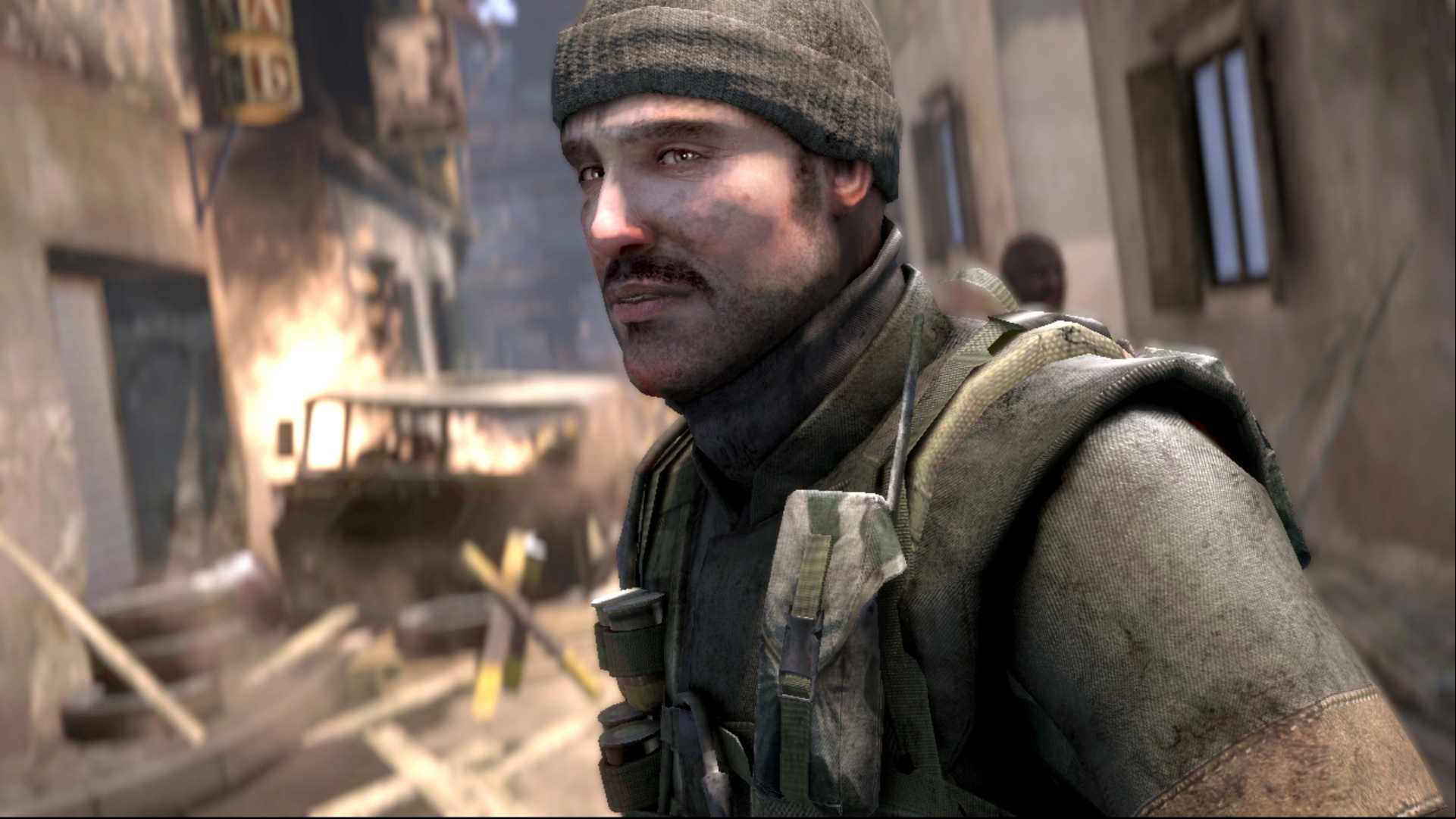 Battlefield Bad Company 3: A soldier with a hat from FPS game Battlefield Bad Company