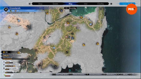 Final Fantasy 7 Rebirth Pc review world map