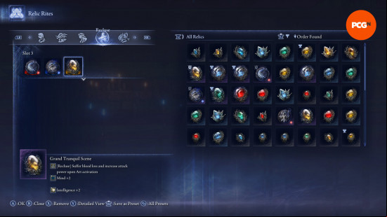 Best Elden Ring Nightreign Recluse build: Recluse Relics UI