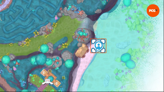 Hello Kitty Island Adventure Tophat Gudetama locations: a top-down view of the in-game map shows where the player can find Tophat Gudetama, w/c May June 2, 2025.