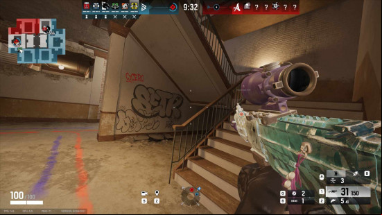 A player roams the map on Dual Front with their gun raised.