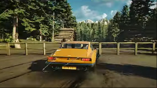 007 First Light release date: James Bond's gold Aston Martin DB5 flies round a bend in 007 First Light.